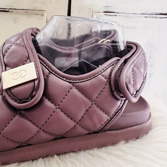 CALIA by Carrie Underwood Quilted Puffer Chunky Sandals in Hazy Plum - Size 9 - Picture 3 of 8